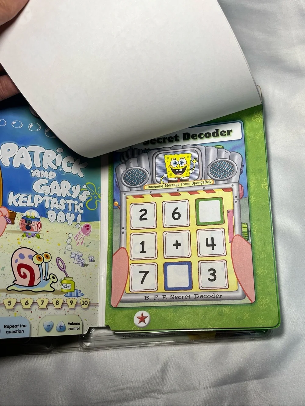 Vintage LeapFrog LeapPad Plus Writing Brainy Briny Math 1st Grade SpongeBob NEW